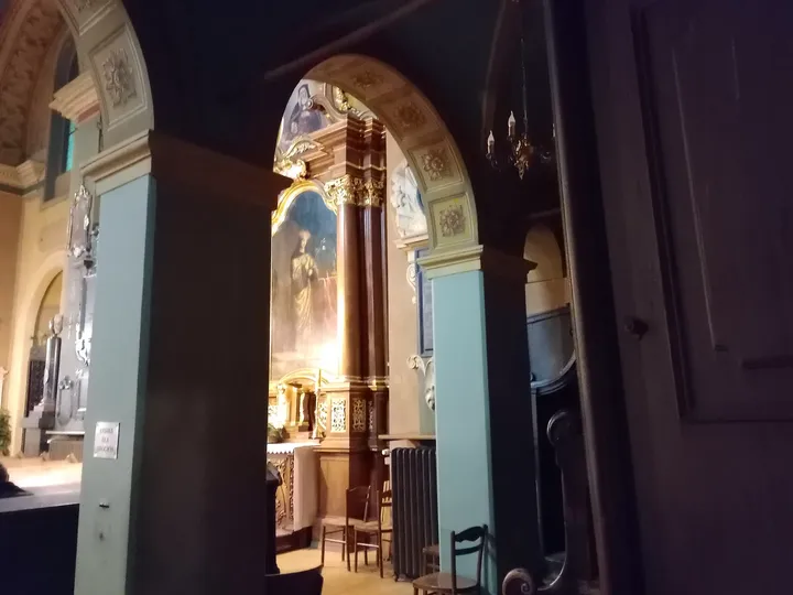 Doorway opening into the prayer space at Saint Casimir’s Church, Kraków