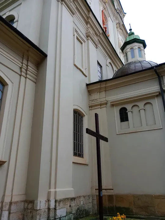 Side entrance beside the church at Saint Florian’s Church, Kraków
