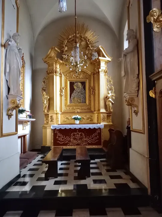 Side chapel with a decorated altar at Saint Florian’s Church, Kraków