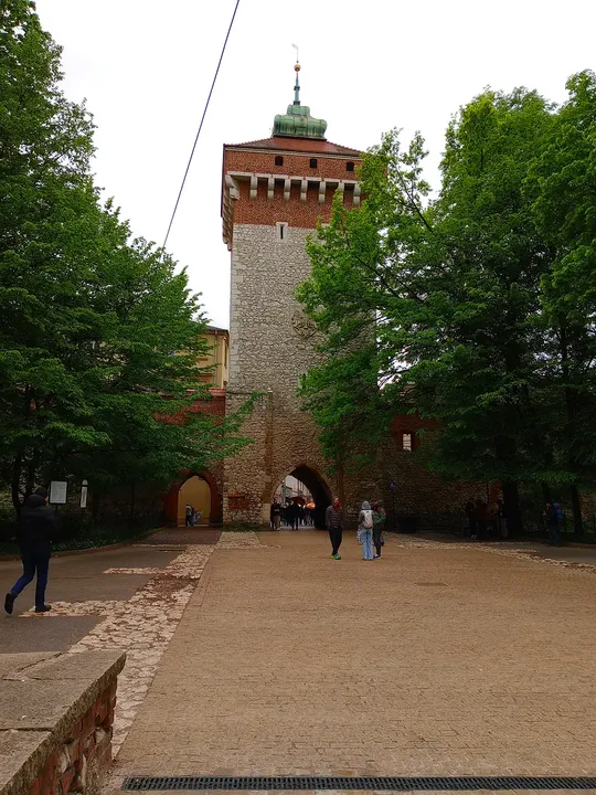 Saint Florian’s Gate seen from the Planty at Saint Florian’s Gate