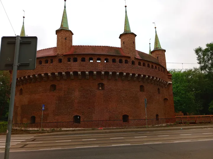 Brick Barbican across the approach at Saint Florian’s Gate