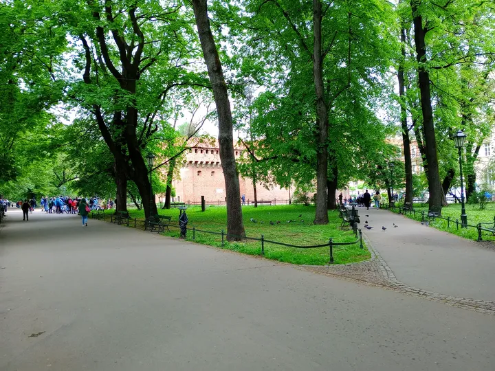 Path through the Planty at Saint Florian’s Gate
