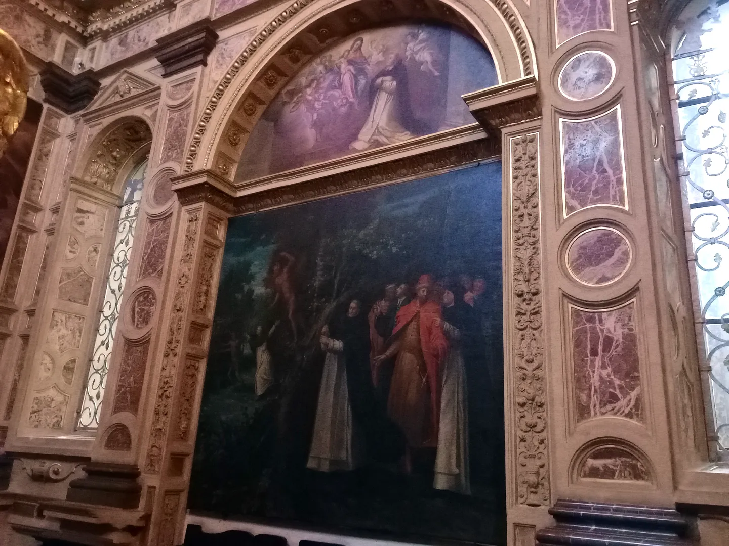 The decorated chapel entrance at Saint Hyacinth’s shrine
