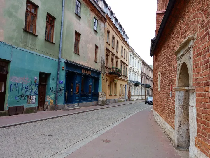 Lane along the side of the church at Saint Mark’s Church, Kraków