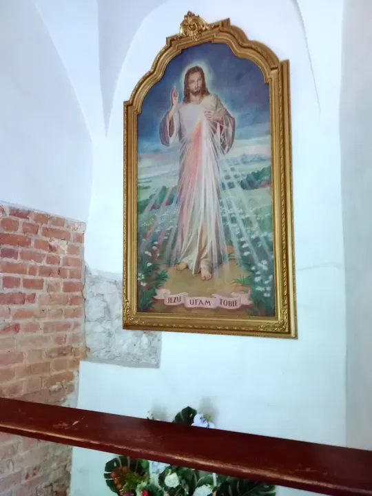 Tall painting inside the church at Saint Mark’s Church, Kraków
