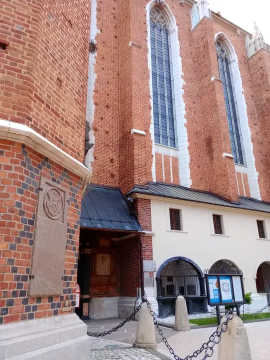 The square beside the church entrance at Saint Mary’s Square