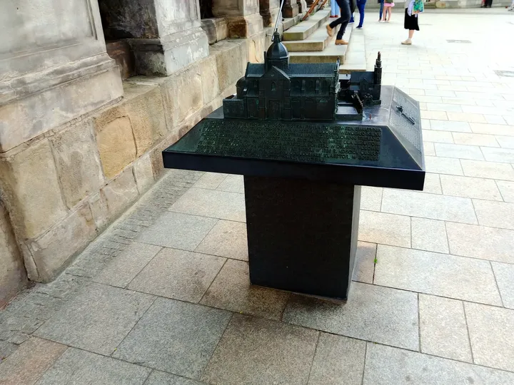 A sculpture displayed inside the church at Saints Peter and Paul Church, Kraków