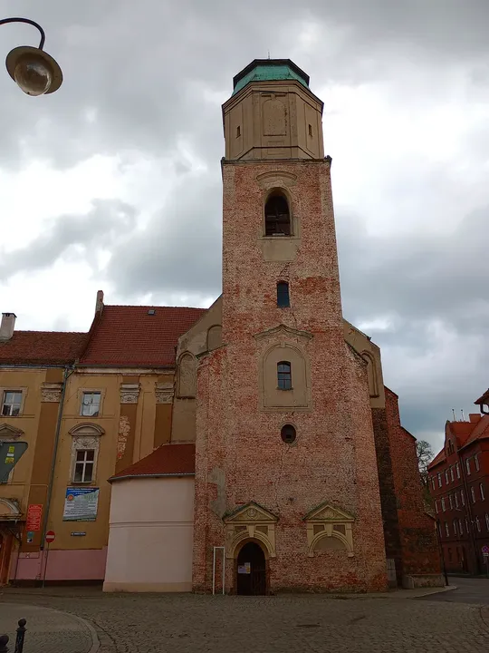 Tower and adjoining buildings at Saints Peter and Paul Church, Żagań
