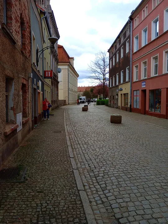 Street opening towards the square at Słowiański Square, Żagań