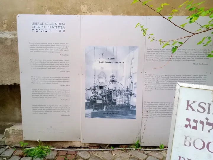 Information displayed at the frontage at Szeroka Street