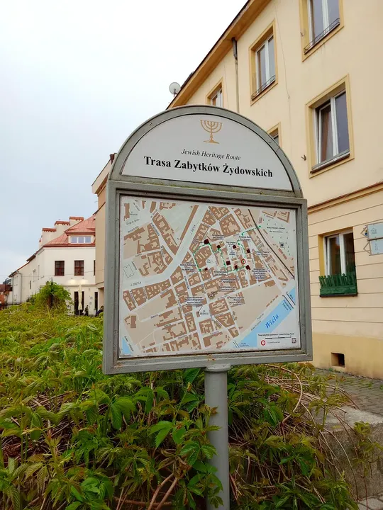Local information board at Szeroka Street