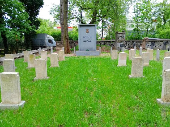 Wide view across the burial ground at War Cemetery No. 387, Kraków