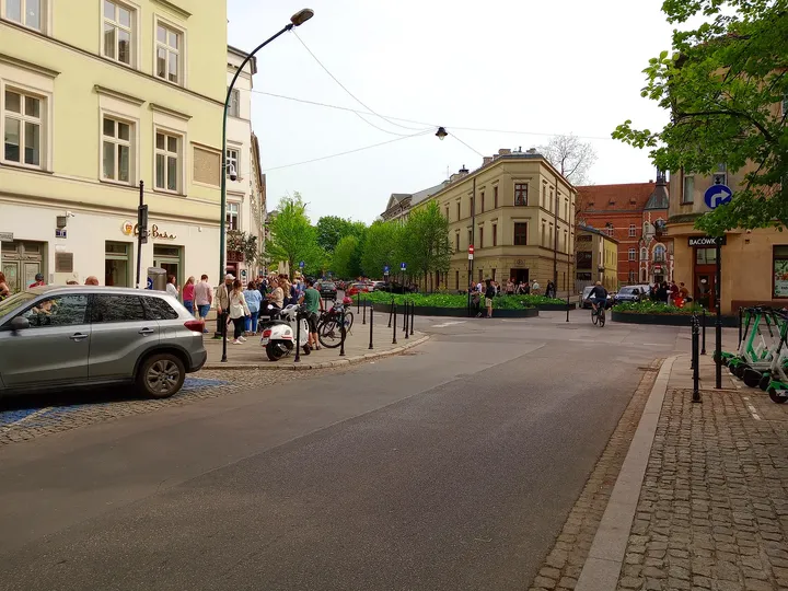 The street alongside Wolnica Square at Wolnica Square