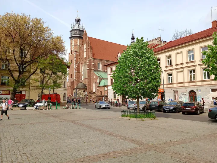 The square towards Corpus Christi Church at Wolnica Square