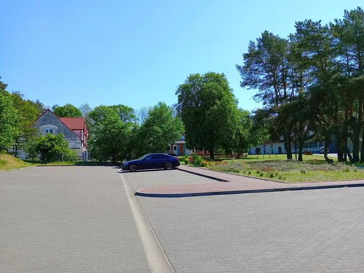 The road beside the grounds at Zielona Góra–Przylep airfield