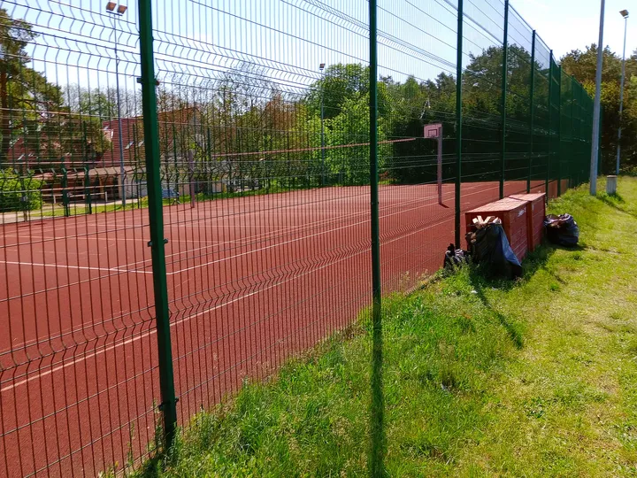 The fenced sports court at Zielona Góra–Przylep airfield